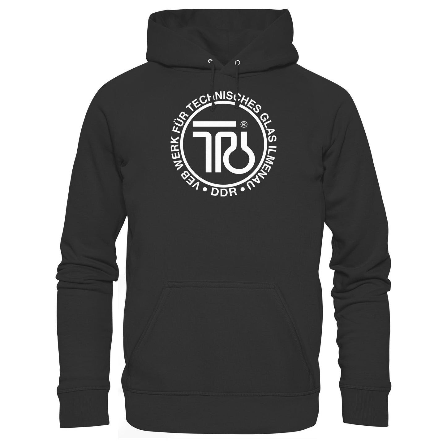 DDR Ostalgie Kapuze / Hoodie Unisex • VEB WERK FÜR TECHNISCHES GLAS ILMENAU