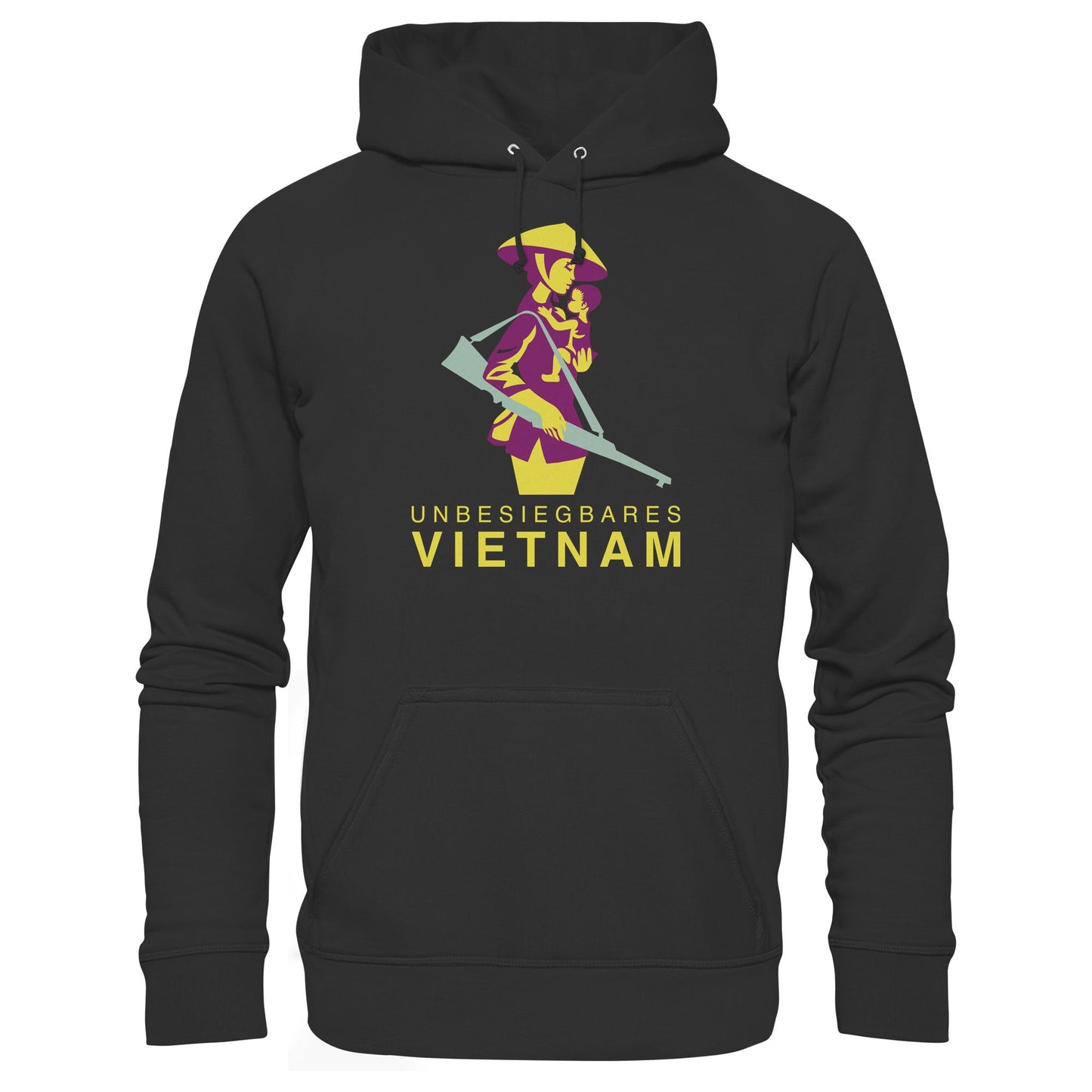 DDR Ostalgie Kapuze / Hoodie Unisex • UNBESIEGBARES VIETNAM (DDR-BRIEFMARKE)
