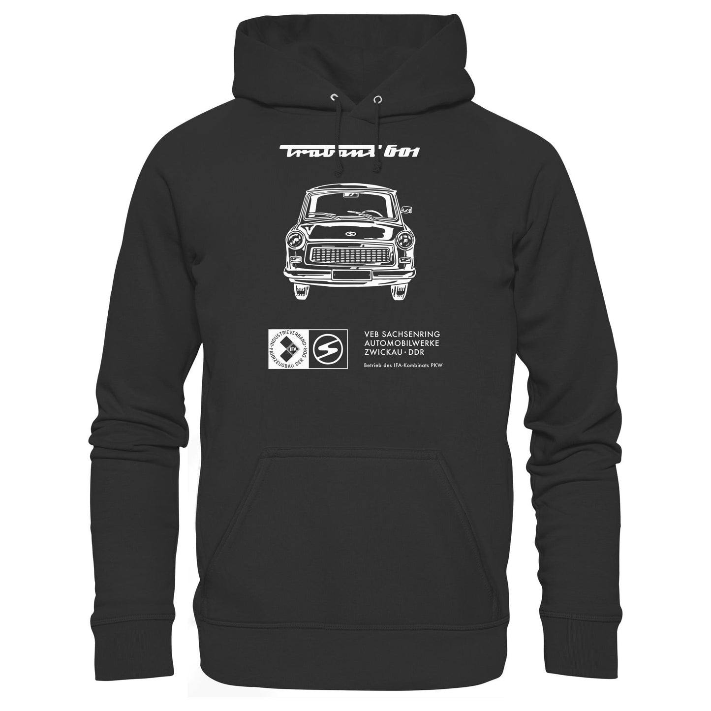 DDR Ostalgie Kapuze / Hoodie Unisex • TRABANT 601 (ORIGINAL TITEL BETRIEBSANLEITUNG)