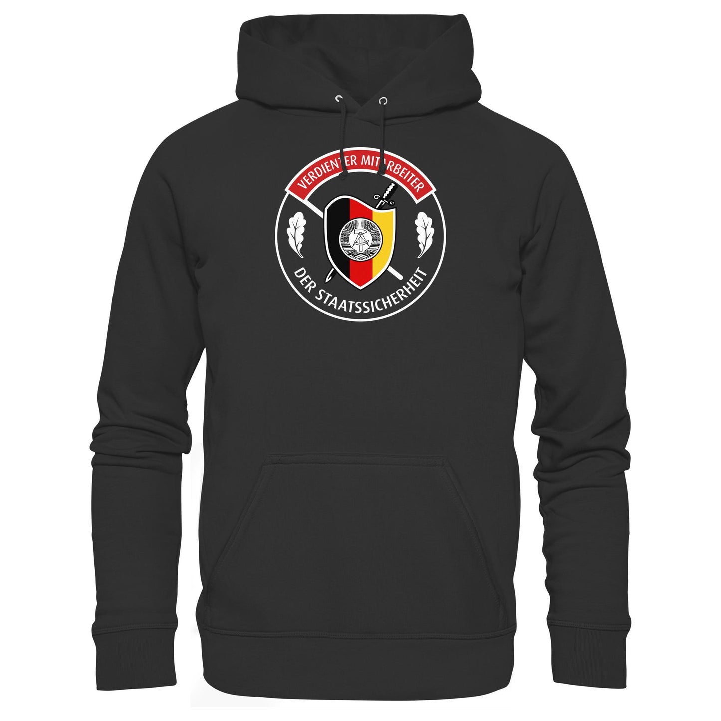 DDR Ostalgie Kapuze / Hoodie Unisex • VERDIENTER MITARBEITER DER STAATSSICHERHEIT (ORIGINAL ORDEN)