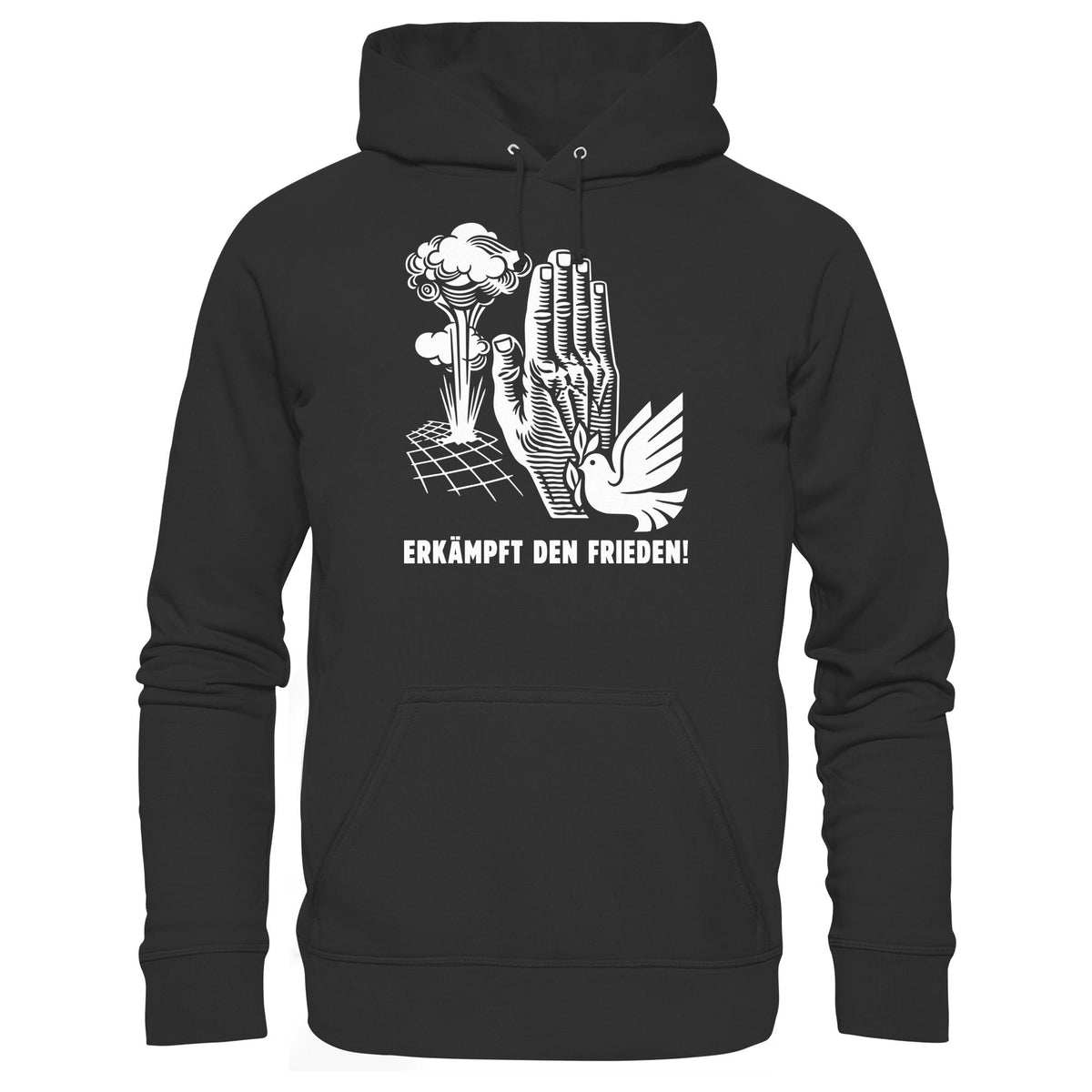 DDR Ostalgie Kapuze / Hoodie Unisex • ERKÄMPFT DEN FRIEDEN! (ORIGINAL-PLAKAT)