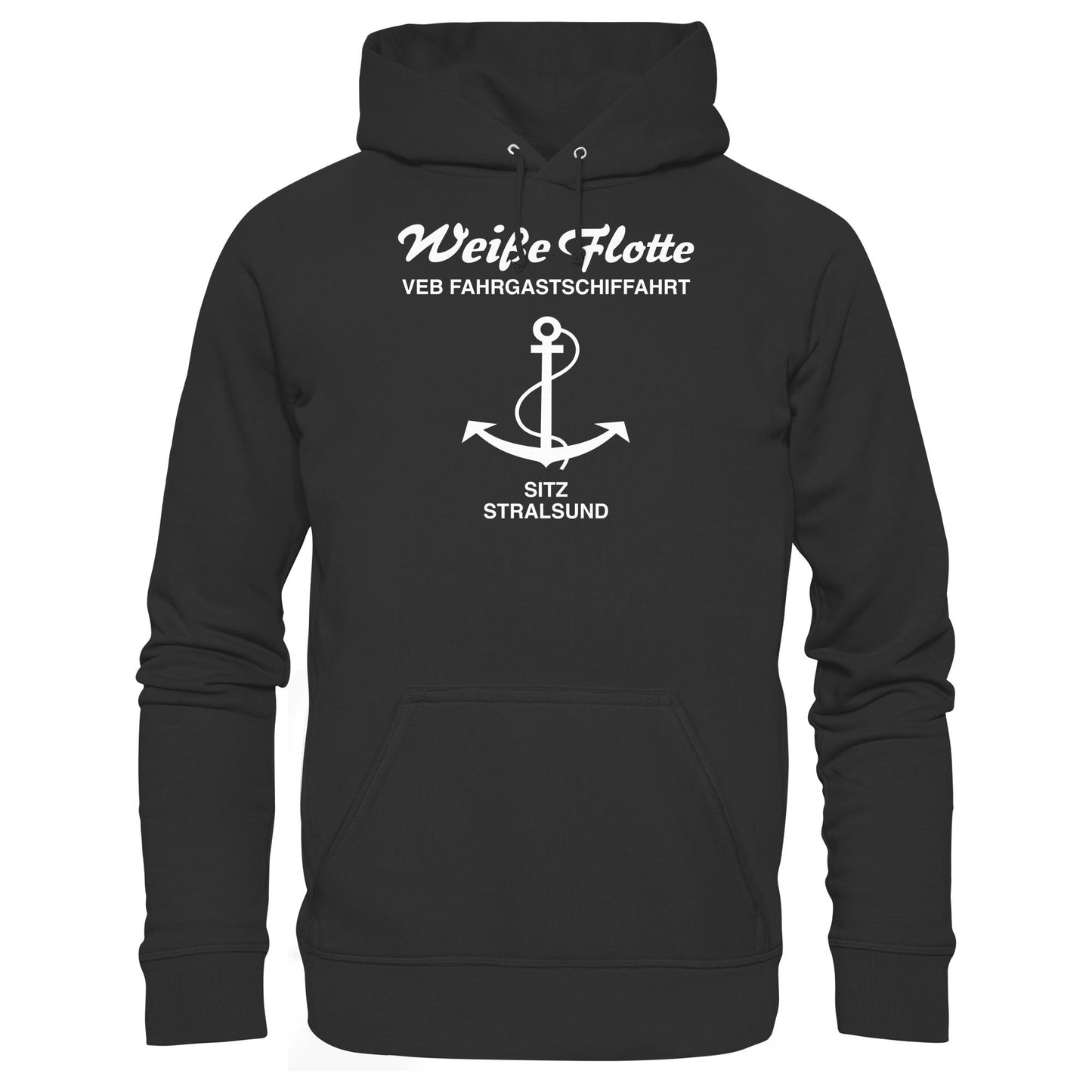 DDR Ostalgie Kapuze / Hoodie Unisex • VEB FAHRGASTSCHIFFAHRT, STRALSUND