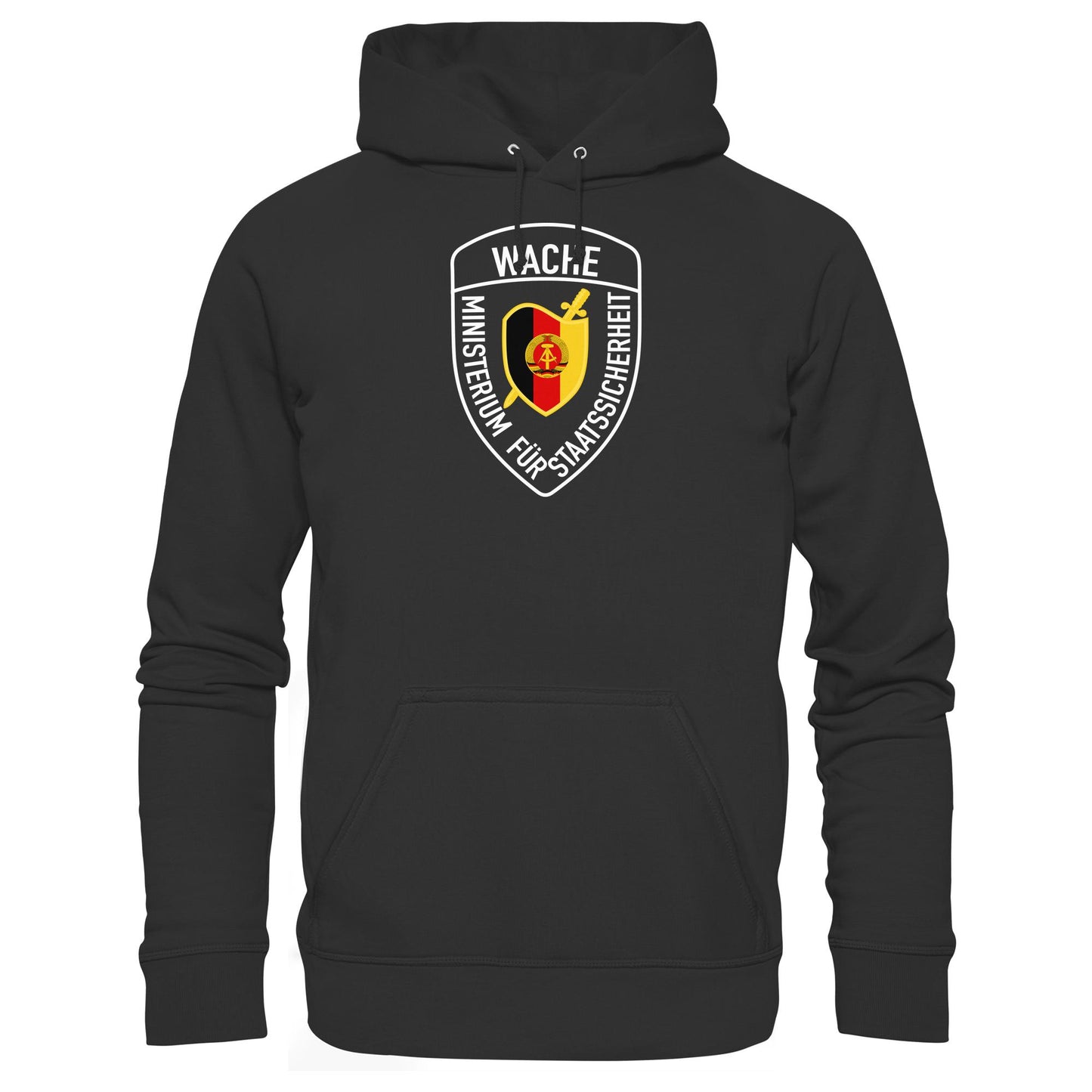 DDR Ostalgie Kapuze / Hoodie Unisex • MINISTERIUM FÜR STAATSSICHERHEIT - WACHE (ORIGINAL SCHILD)