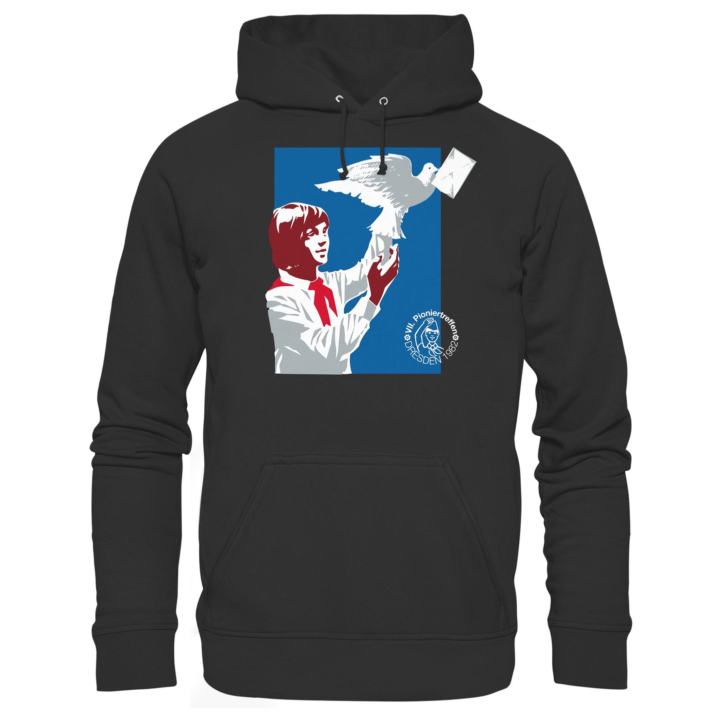 DDR Ostalgie Kapuze / Hoodie Unisex • GEDENKBLATT - FRIEDEN, DRESDEN 1982