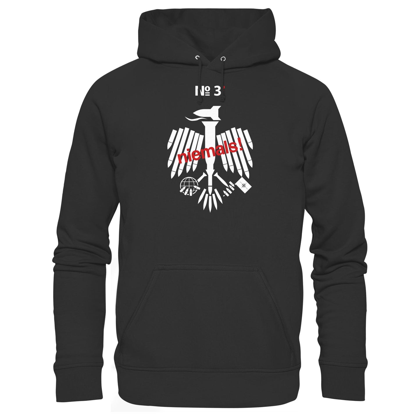 DDR Ostalgie Kapuze / Hoodie Unisex • 3. WELTKRIEG NIEMALS! ANTI-NATO (ORIGINAL POSTER)
