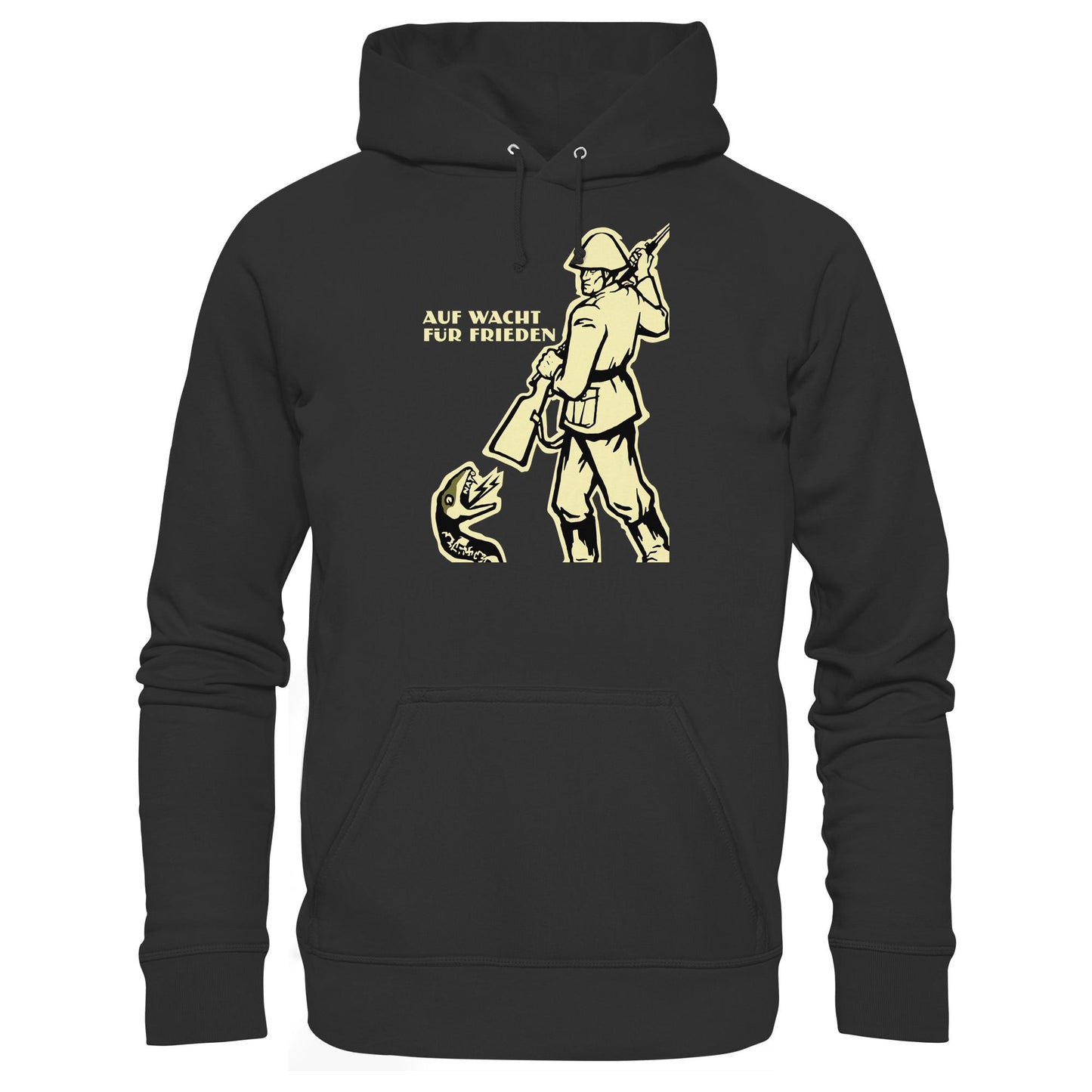 DDR Ostalgie Kapuze / Hoodie Unisex • NVA - AUF WACHT FÜR FRIEDEN, ANTI-NATO (ORIGINAL PLAKAT)