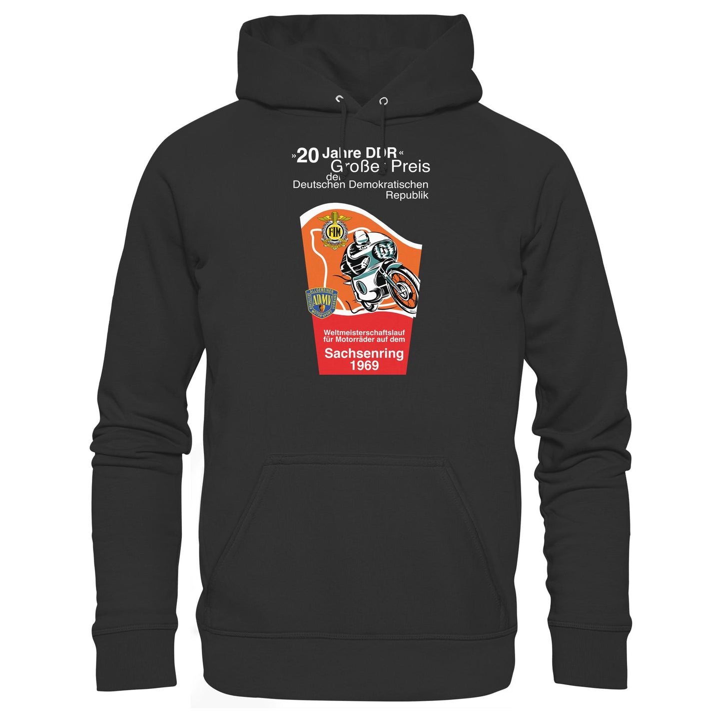 DDR Ostalgie Kapuze / Hoodie Unisex • SACHSENRING 1969, WELTMEISTERSCHAFTSLAUF