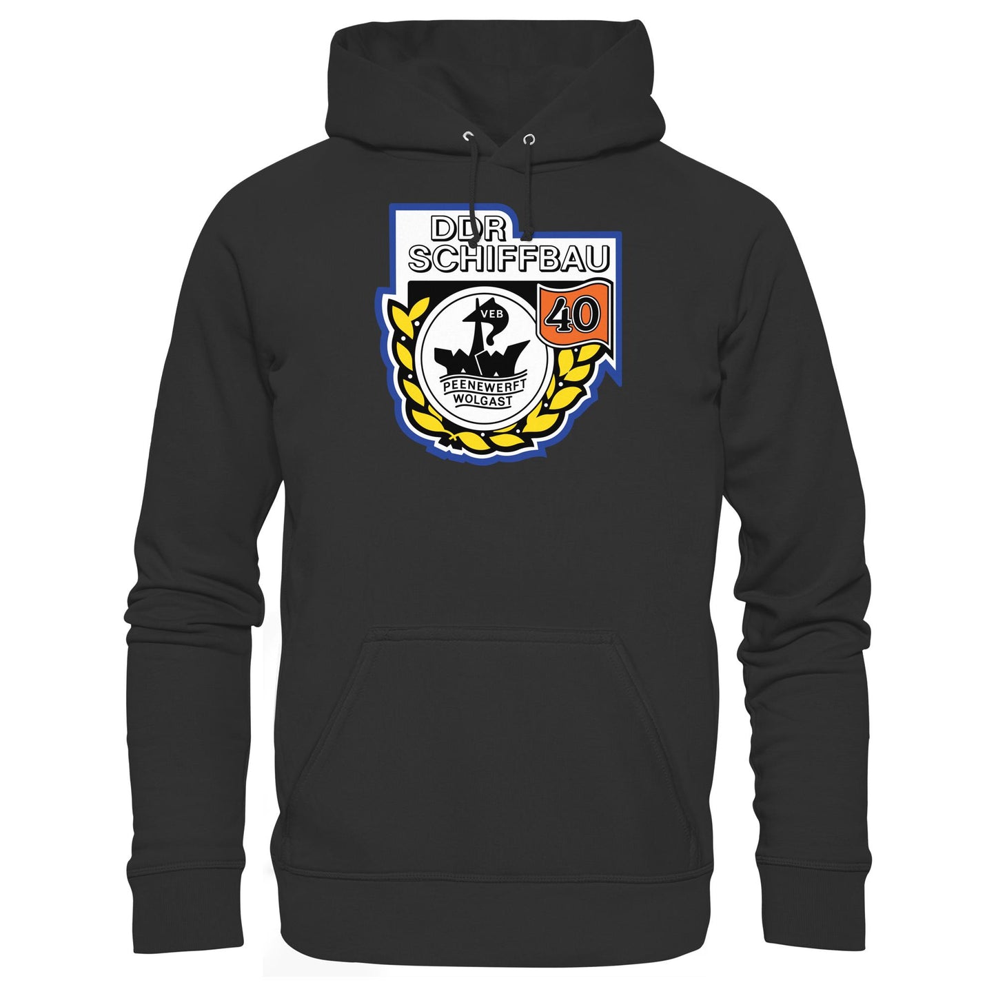 DDR Ostalgie Kapuze / Hoodie Unisex • VEB PEENEWERFT WOLGAST, DDR SCHIFFBAU