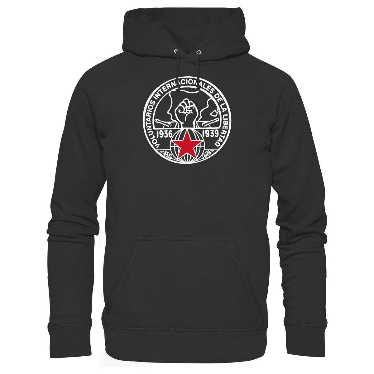 DDR Ostalgie Kapuze / Hoodie Unisex • INTERNATIONALE BRIGADEN SPANIEN 1936 - DUNKEL