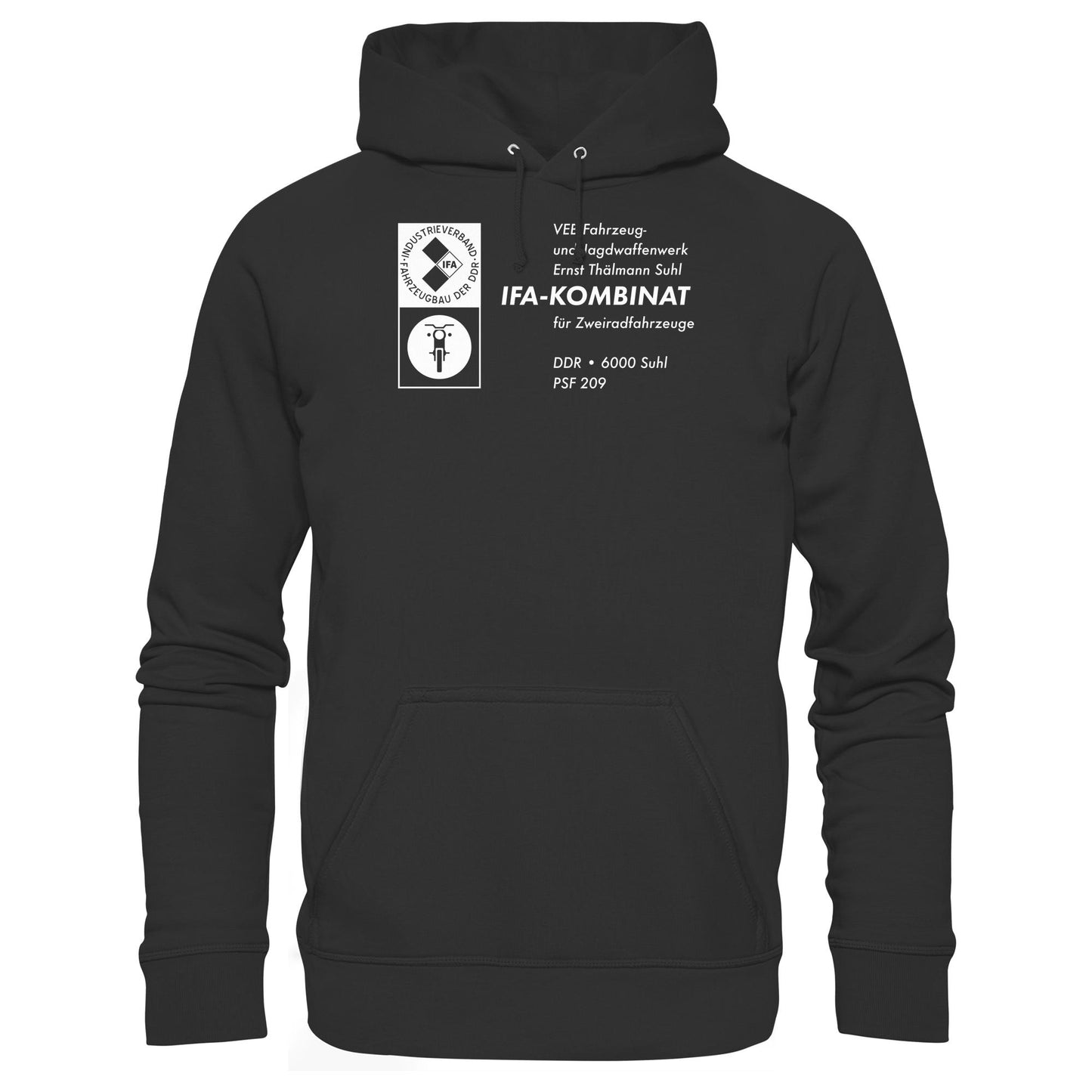 DDR Ostalgie Kapuze / Hoodie Unisex • VEB FAHRZEUG- UND JAGDWAFFENWERK ERNST THÄLMANN SUHL