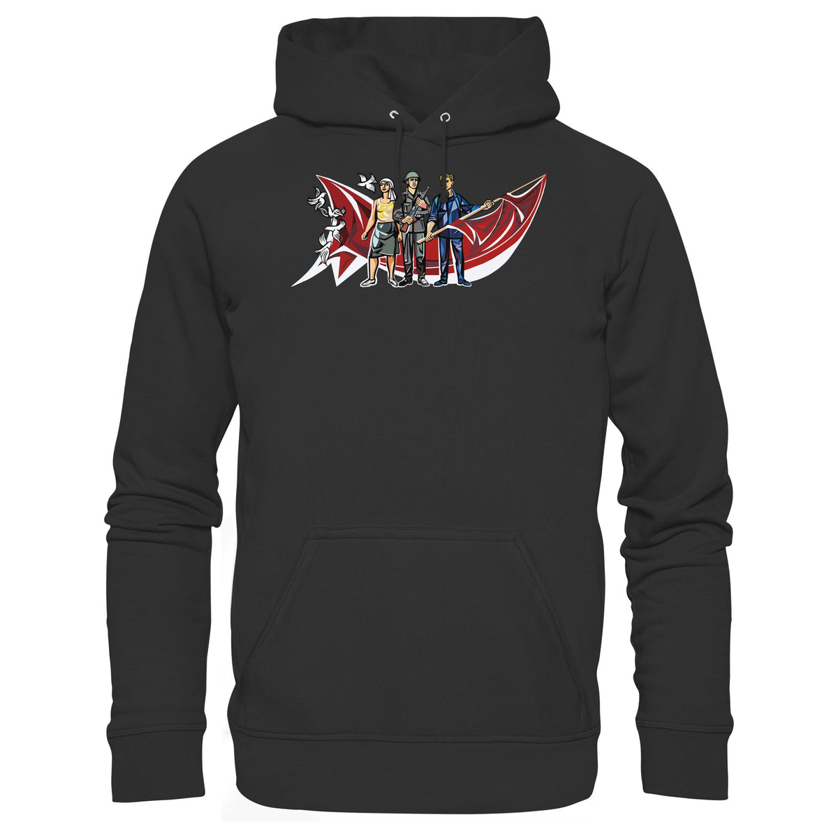 WALTER WOMACKA - BÄUERIN, NVA-SOLDAT & ARBEITER (MOSAIK HAUS DES LEHRERS, 1964) | DDR Ostalgie Kapuze / Hoodie Unisex