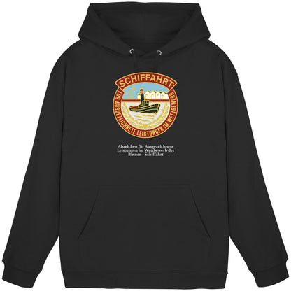 DDR Ostalgie Kapuze / Hoodie Unisex • BINNEN-SCHIFFAHRT - ABZEICHEN FÜR AUSGEZEICHNETE LEISTUNGEN