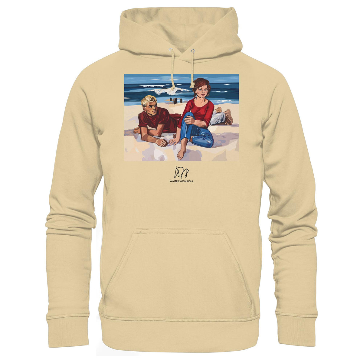 DDR Ostalgie Kapuze / Hoodie Unisex • WALTER WOMACKA - AM STRAND (1962)
