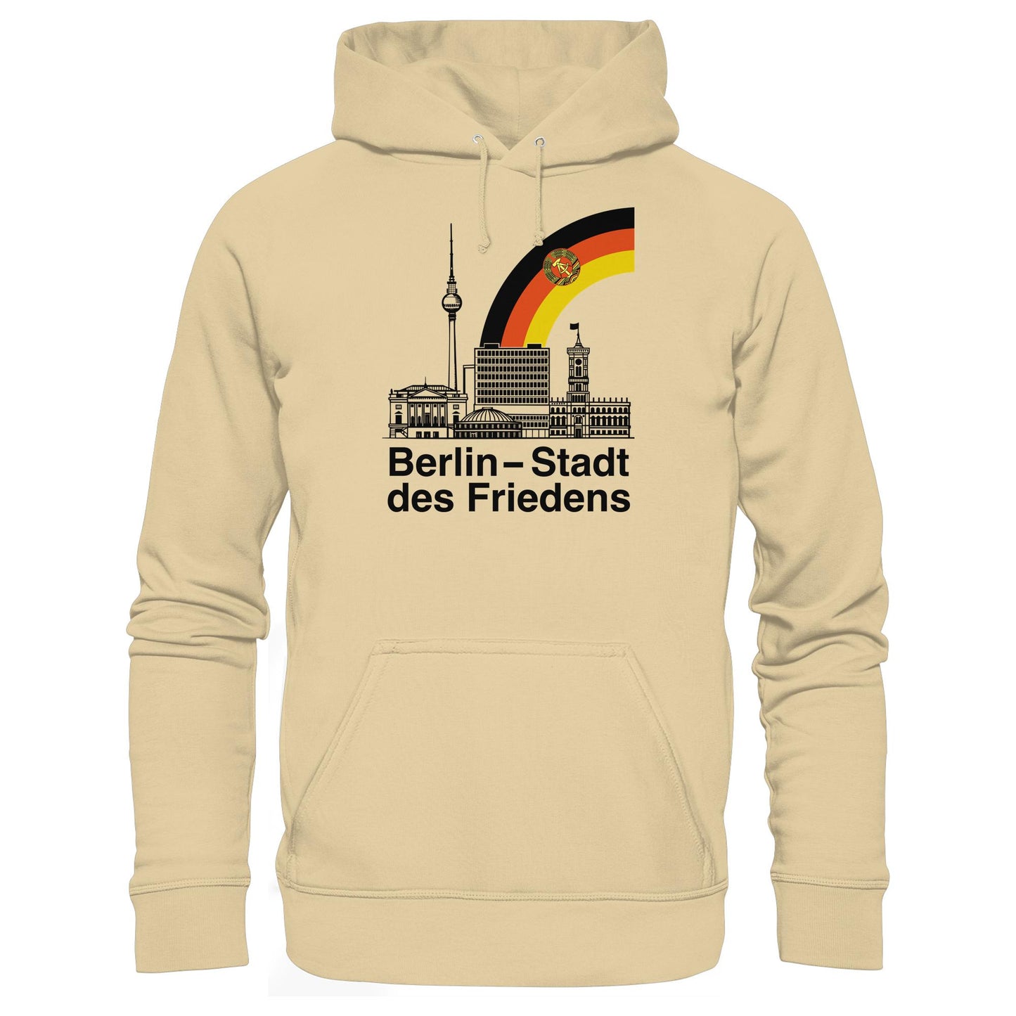DDR Ostalgie Kapuze / Hoodie Unisex • BERLIN - STADT DES FRIEDENS (ORIGINAL POSTSTEMPEL)