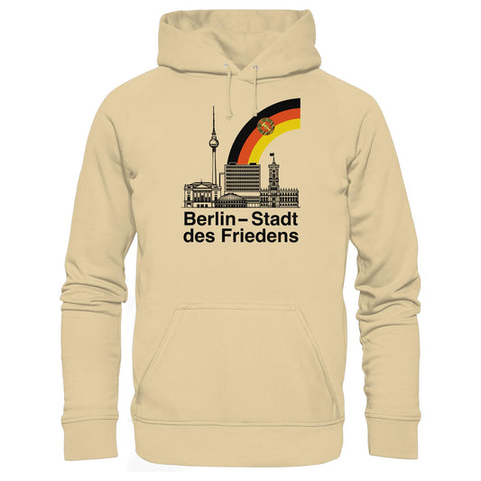 DDR Ostalgie Kapuze / Hoodie Unisex • BERLIN - STADT DES FRIEDENS (ORIGINAL POSTSTEMPEL)