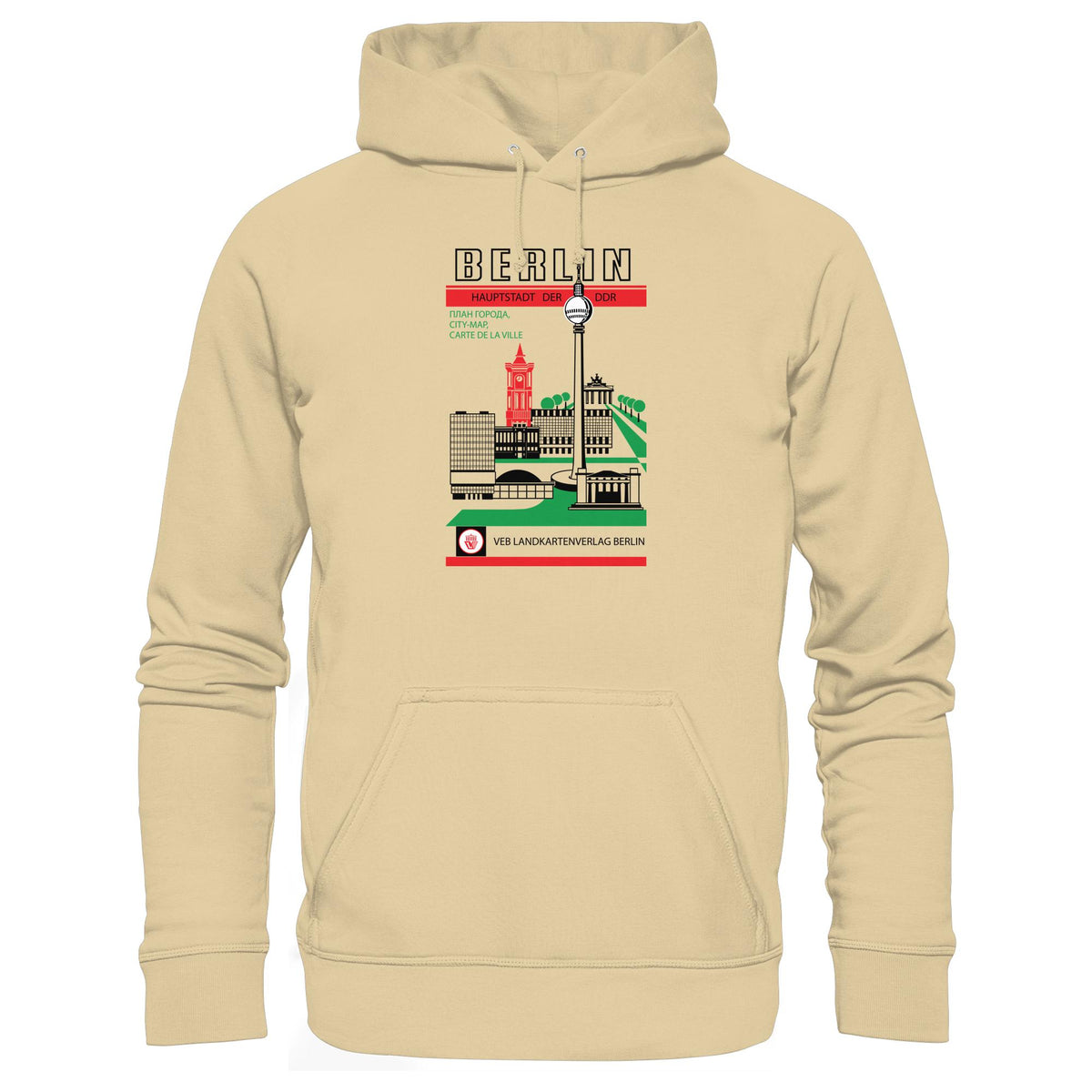 DDR Ostalgie Kapuze / Hoodie Unisex • BERLIN, HAUPTSTADT DER DDR (ORIGINAL TITEL STADTFÜHRER)