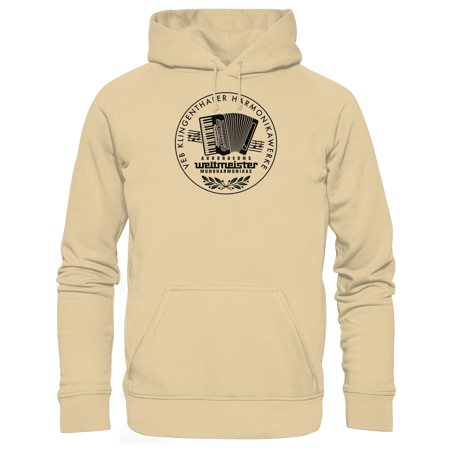 DDR Ostalgie Kapuze / Hoodie Unisex • WELTMEISTER VEB KLINGENTHALER HARMONIKAWERKE