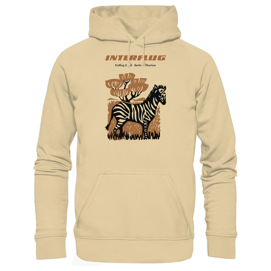 DDR Ostalgie Kapuze / Hoodie Unisex • INTERFLUG BERLIN - KHARTUM (ORIGINAL SONDERSTEMPEL)