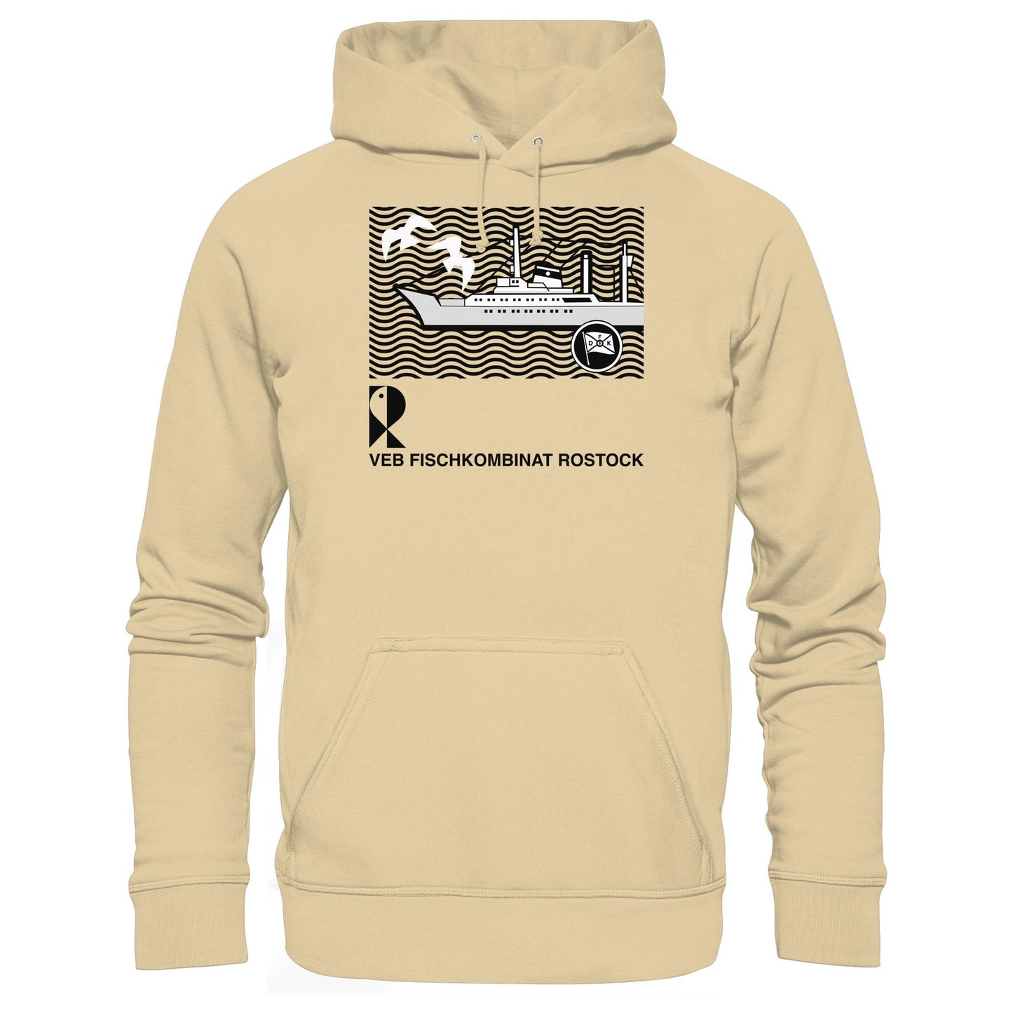 DDR Ostalgie Kapuze / Hoodie Unisex •  VEB FISCHKOMBINAT ROSTOCK