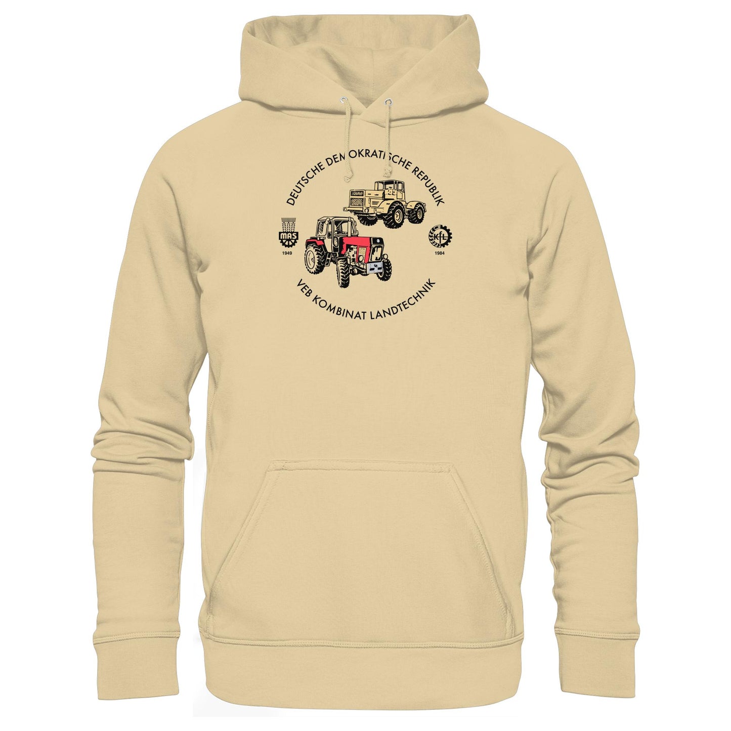 DDR Ostalgie Kapuze / Hoodie Unisex • VEB KOMBINAT LANDTECHNIK (ORIGINAL GEDÄCHTNISTELLER)
