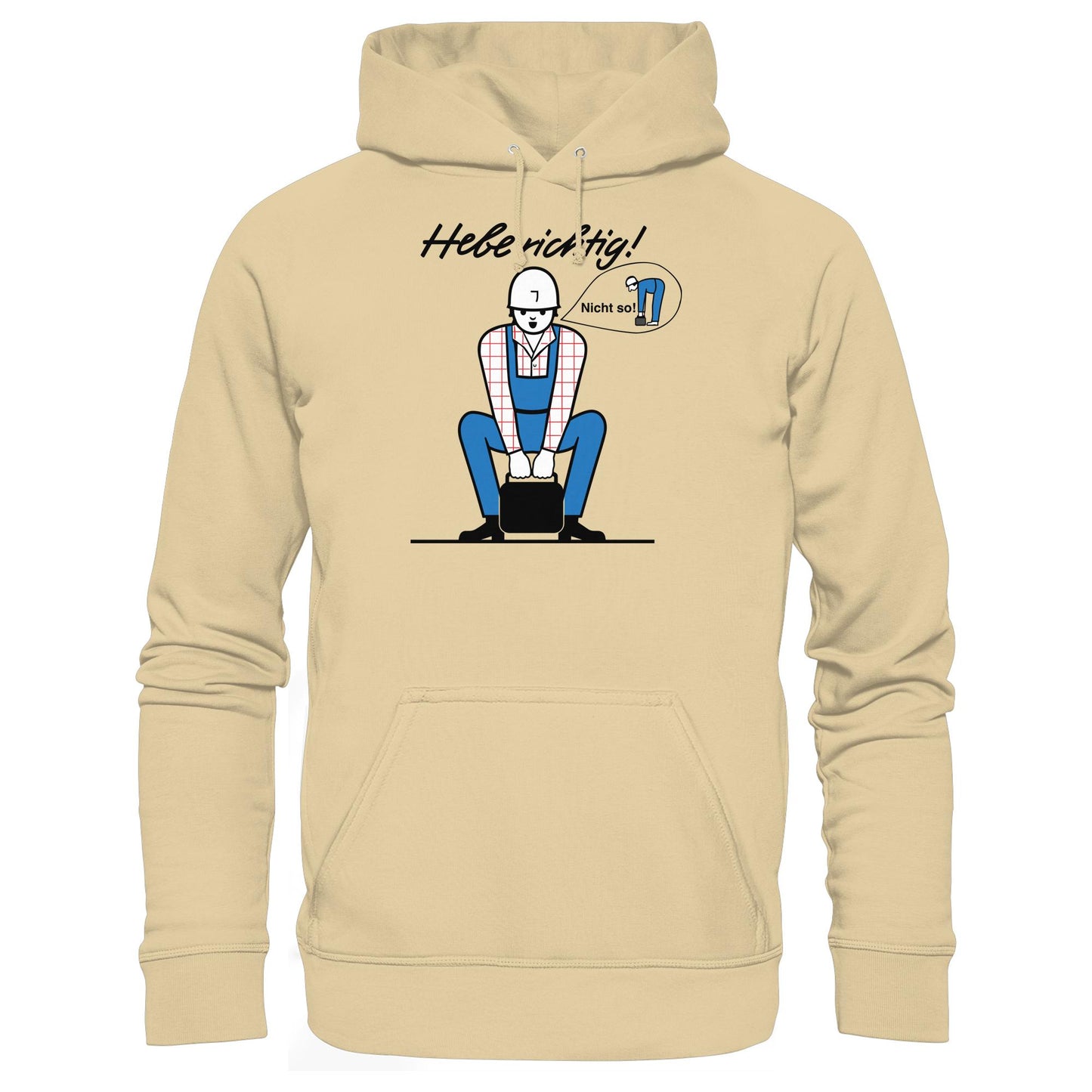 DDR Ostalgie Kapuze / Hoodie Unisex • HEBE RICHTIG! (ORIGINAL SCHILD)