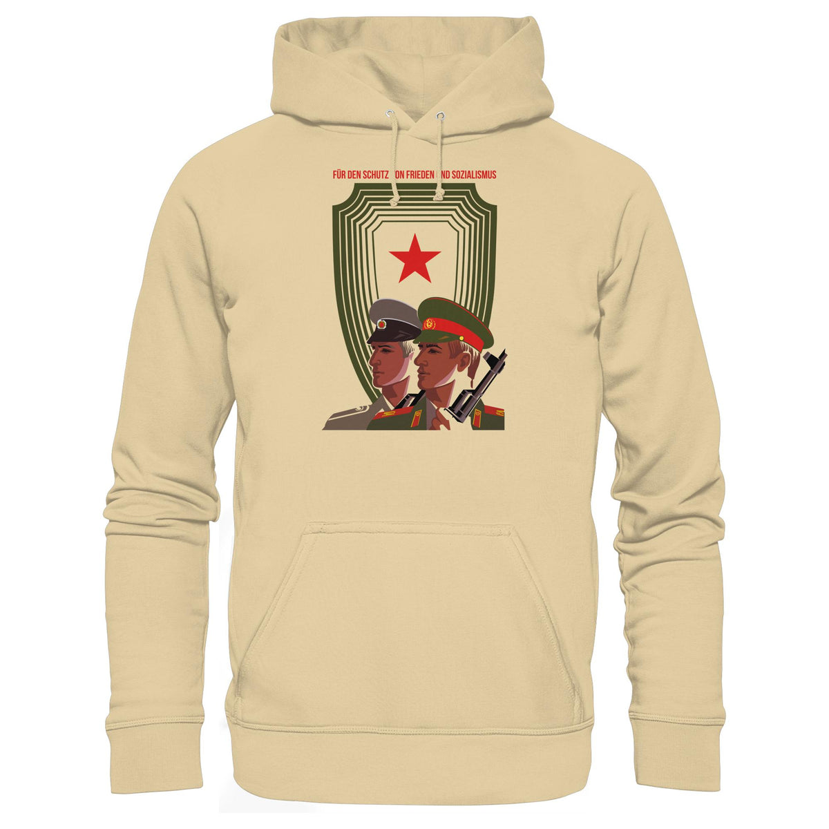 DDR Ostalgie Kapuze / Hoodie Unisex • NVA UND CA - FÜR DEN SCHUTZ VON FRIEDEN