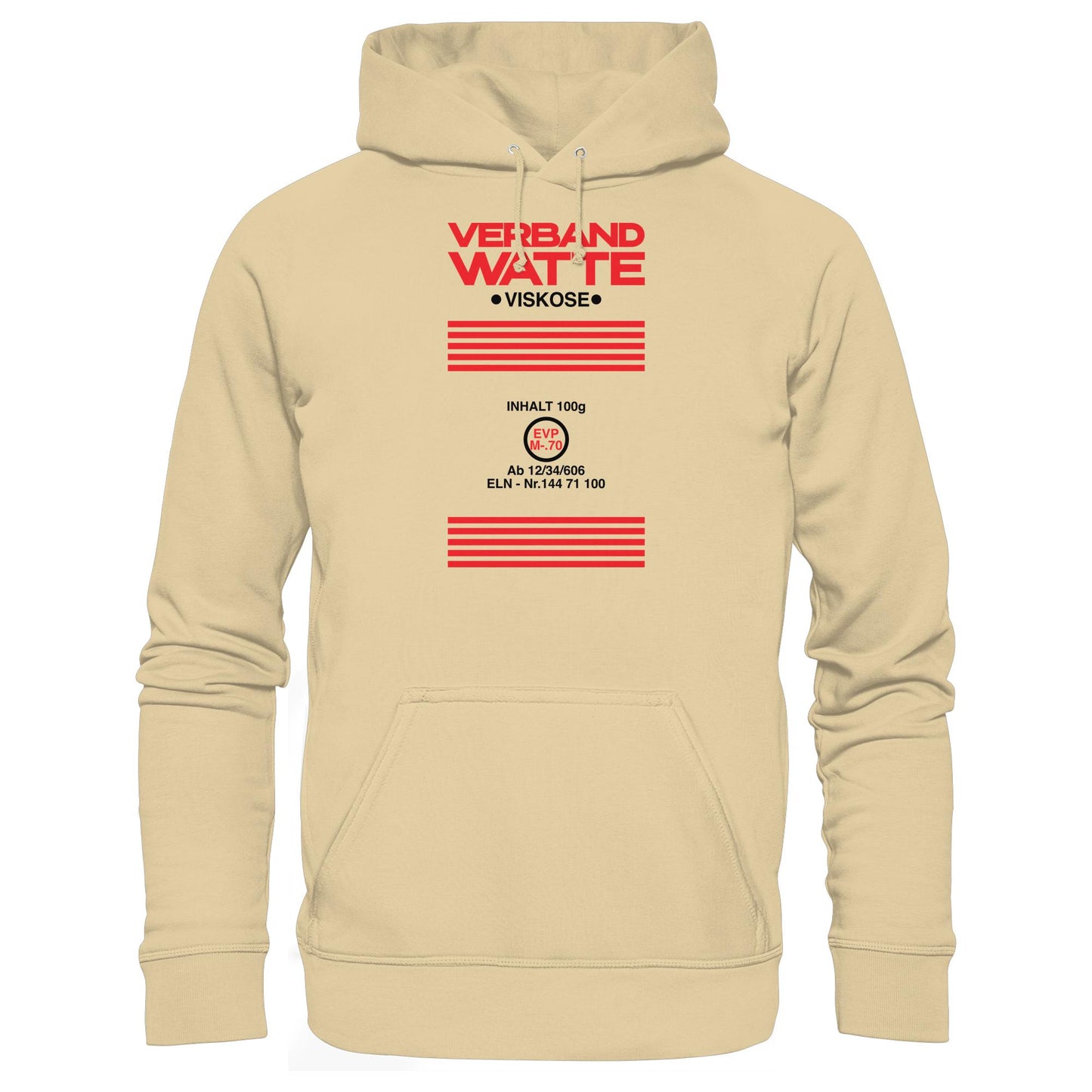 DDR Ostalgie Kapuze / Hoodie Unisex • VERBAND WATTE VISKOSE
