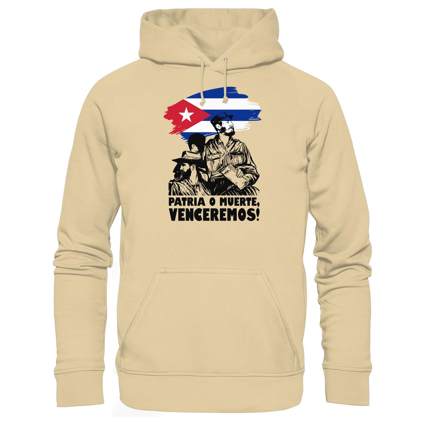 DDR Ostalgie Kapuze / Hoodie Unisex • KUBA - PATRIA O MUERTE, VENCEREMOS! (ORIGINAL PLAKAT)