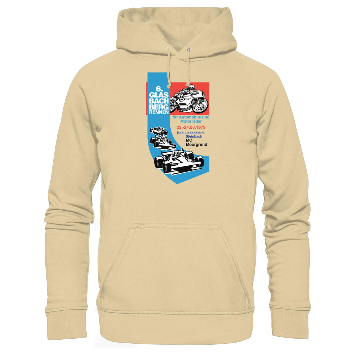 DDR Ostalgie Kapuze / Hoodie Unisex • 6. GLASBACHBERGRENNEN 1979