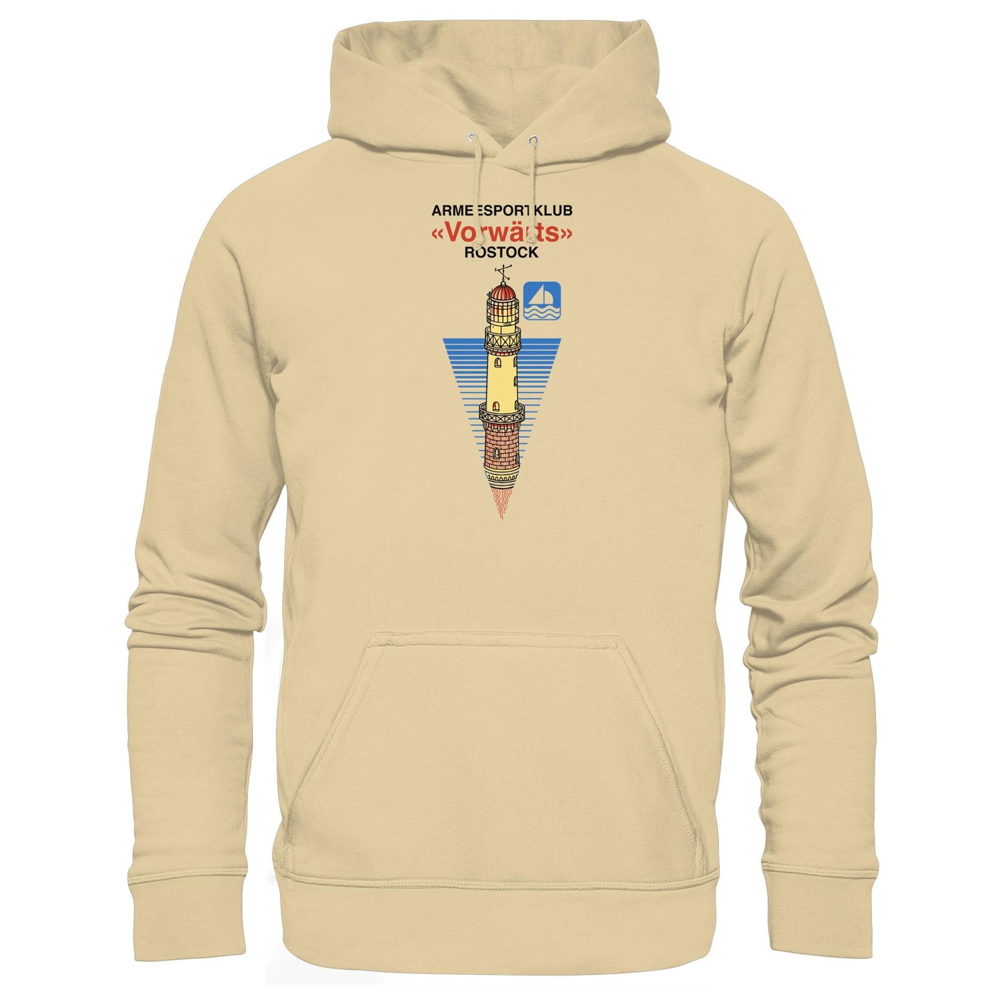 DDR Ostalgie Kapuze / Hoodie Unisex •  ARMEESPORTKLUB VORWÄRTS ROSTOCK