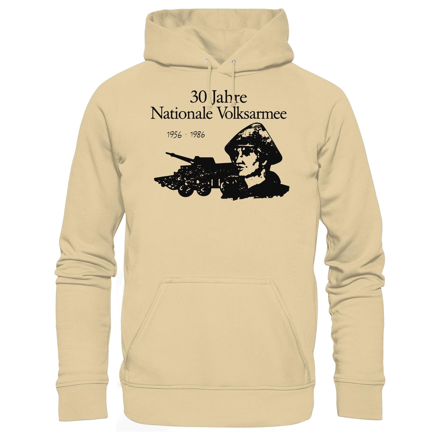 DDR Ostalgie Kapuze / Hoodie Unisex • 30 JAHRE NATIONALE VOLKSARMEE (ORIGINAL BRIEFMARKE)