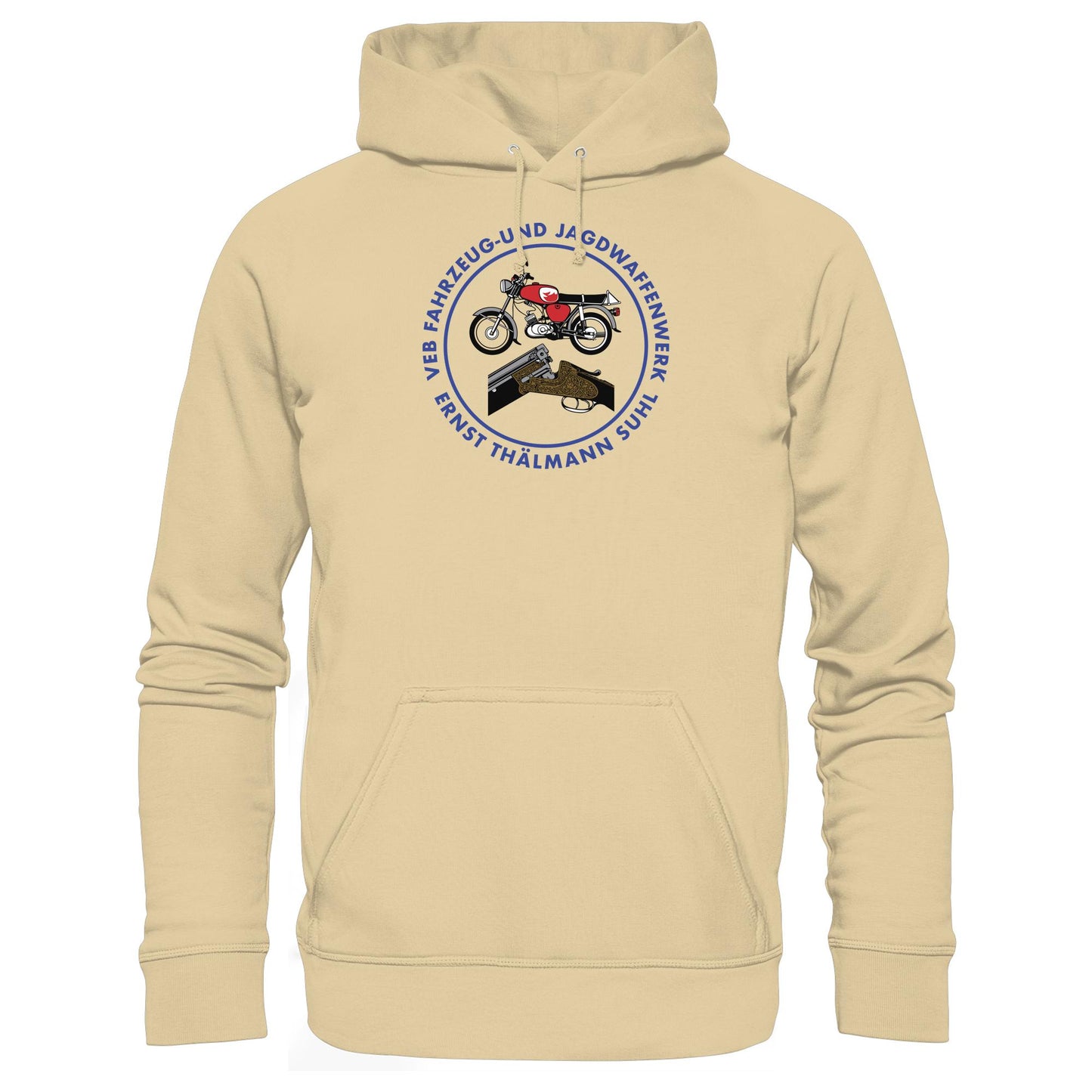 DDR Ostalgie Kapuze / Hoodie Unisex • VEB SUHL ERNST-THÄLMANN-WERK (LOGO 1980ER)