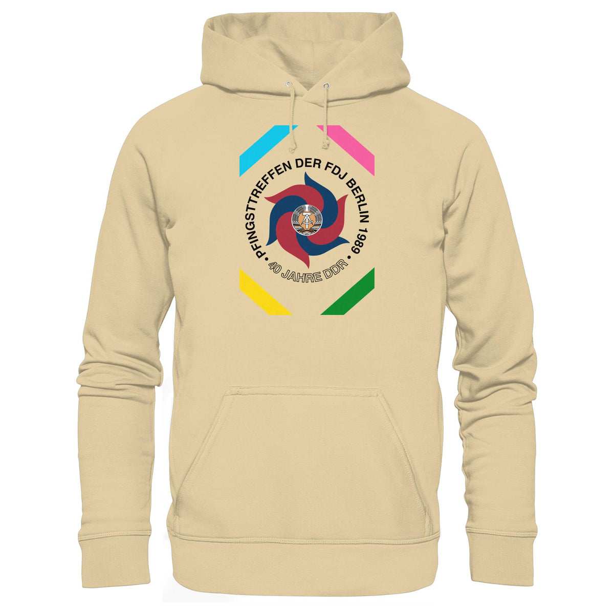 DDR Ostalgie Kapuze / Hoodie Unisex • PFINGSTTREFFEN BERLIN 1989