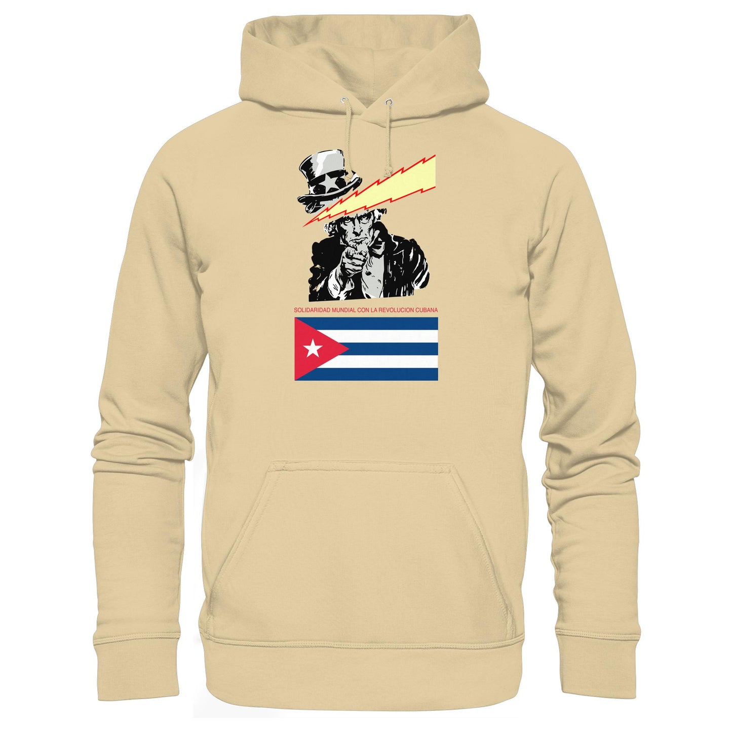 DDR Ostalgie Kapuze / Hoodie Unisex • SOLIDARITÄT MIT DER KUBANISCHEN REVOLUTION (ORIGINAL POSTER)