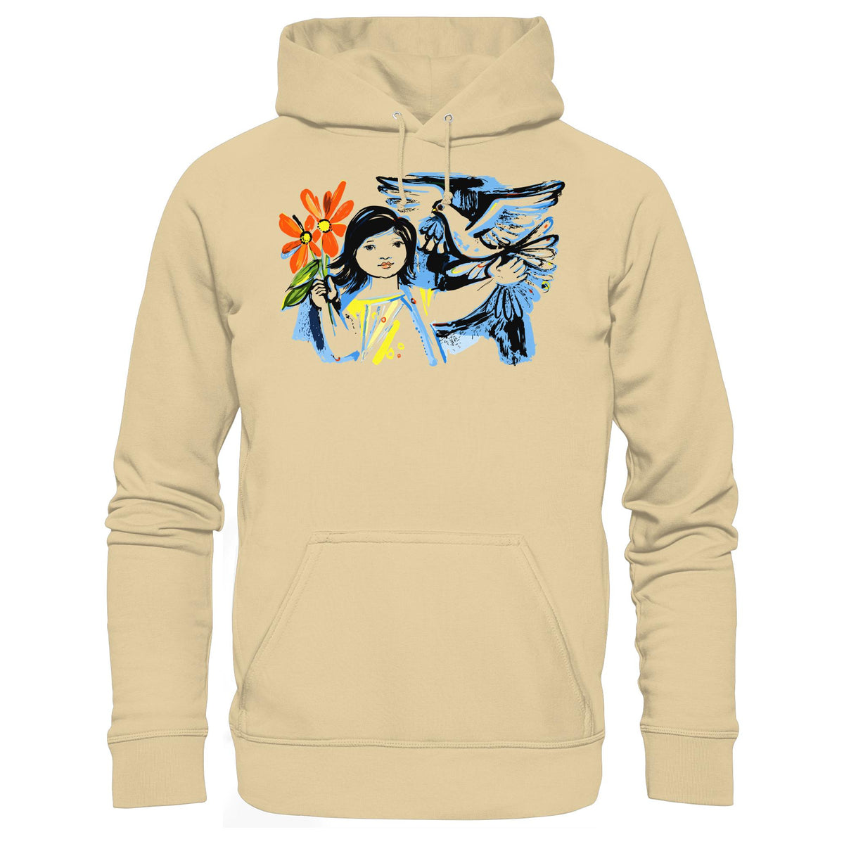 DDR Ostalgie Kapuze / Hoodie Unisex • WALTER WOMACKA - MÄDCHEN MIT FRIEDENSTAUBE (1963)
