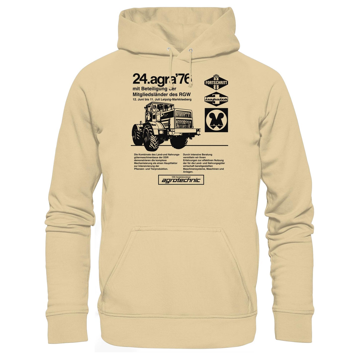 DDR Ostalgie Kapuze / Hoodie Unisex • AGRA 1976, LEIPZIG-MARKKLEEBERG
