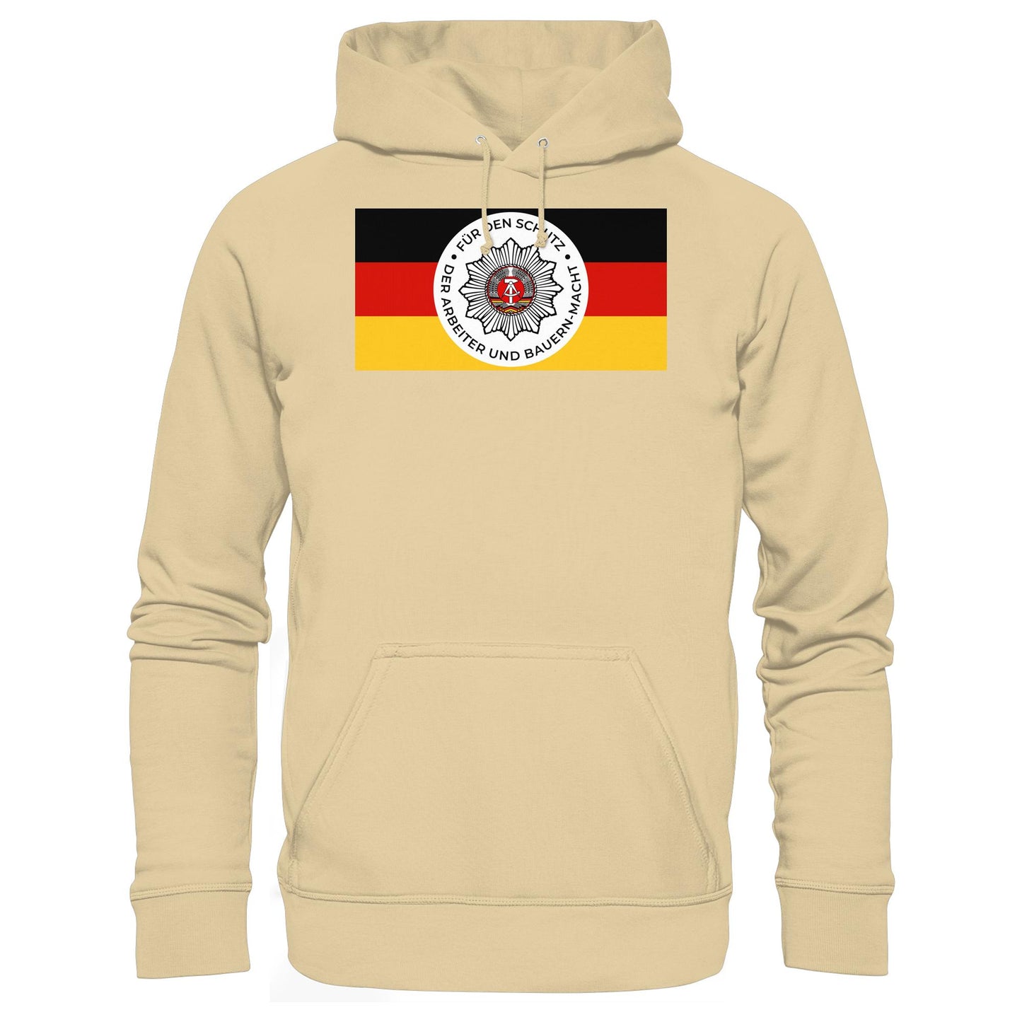DDR Ostalgie Kapuze / Hoodie Unisex • NVA - FÜR DEN SCHUTZ DER ARBEITER- UND BAUERNMACHT (ORIGINAL BANDEROLE)