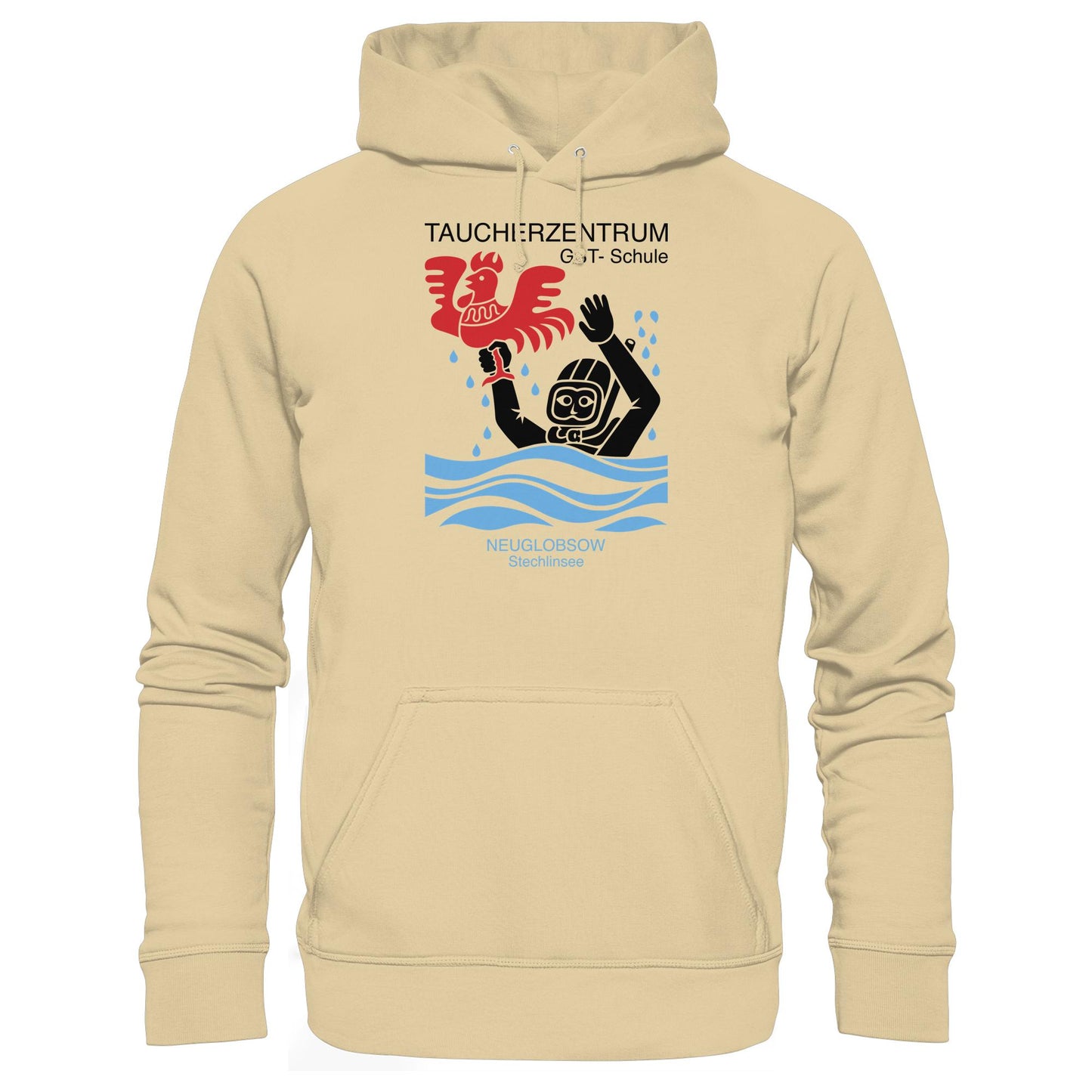 DDR Ostalgie Kapuze / Hoodie Unisex • GST-TAUCHSCHULE NEUGLOBSOW STECHLINSEE