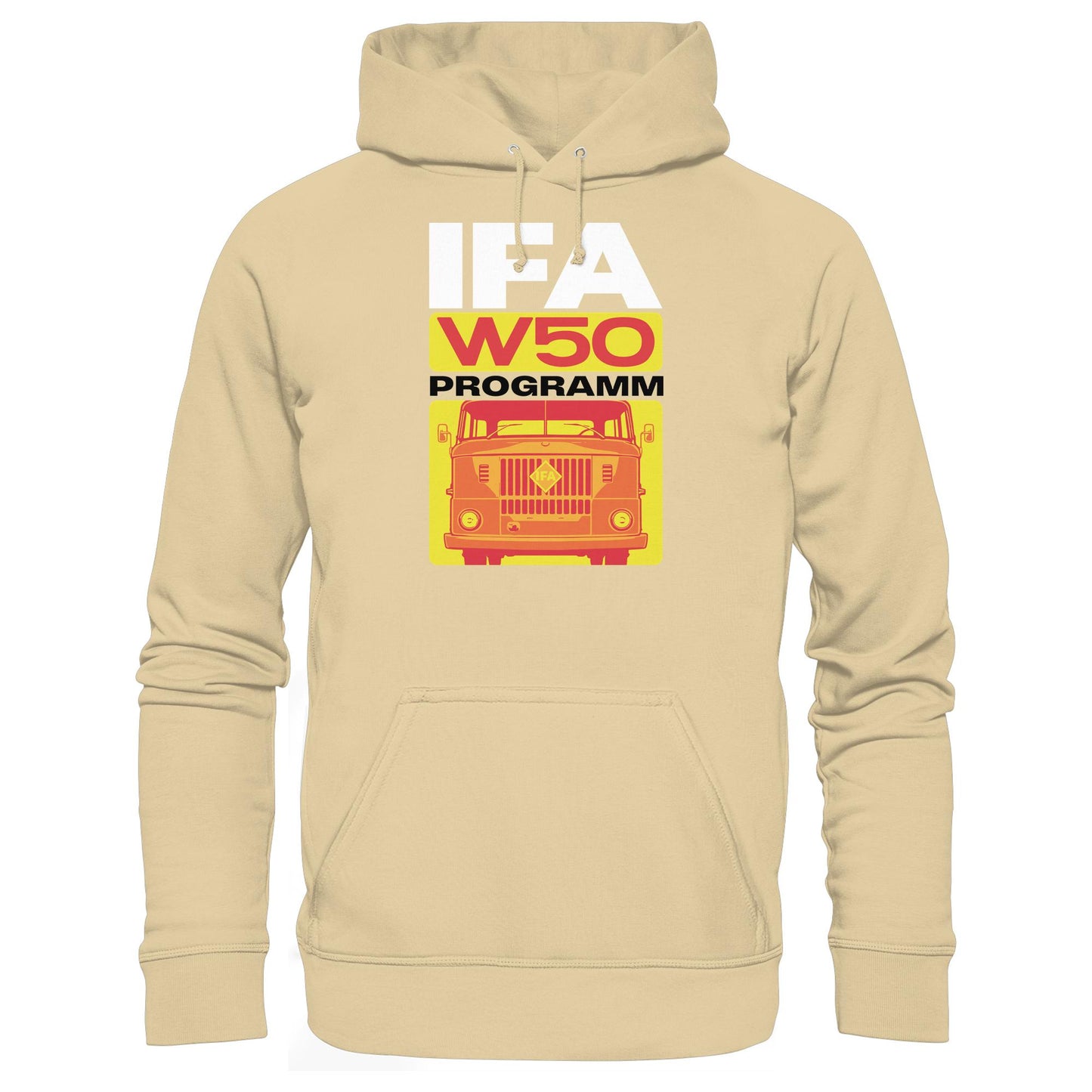 DDR Ostalgie Kapuze / Hoodie Unisex • IFA W50 PROGRAMM (ORIGINAL COVER BROSCHÜRE)