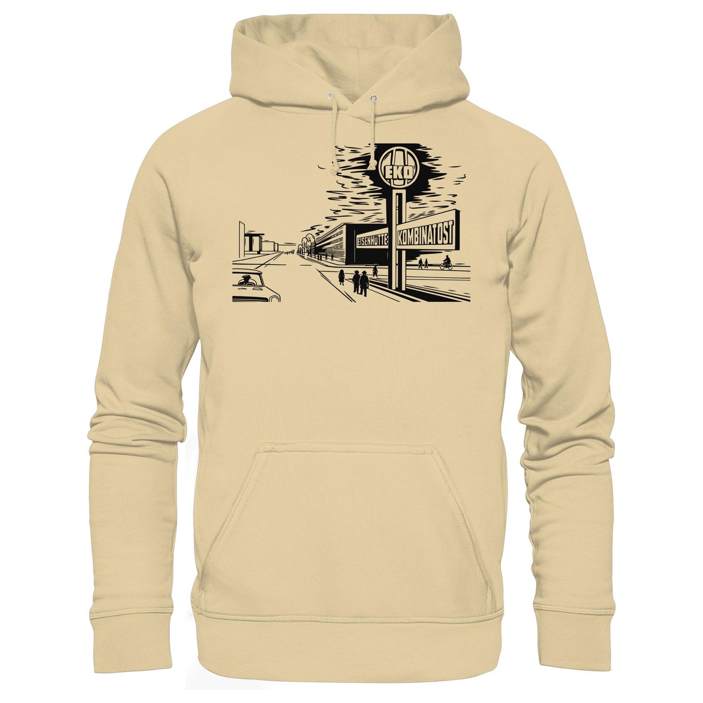 DDR Ostalgie Kapuze / Hoodie Unisex • EISENHÜTTENKOMBINAT OST (EKO) - ORIGINAL POSTSTEMPEL
