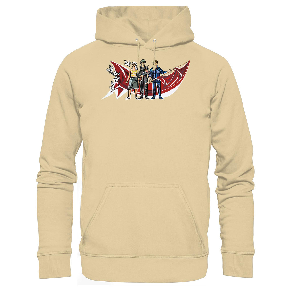 WALTER WOMACKA - BÄUERIN, NVA-SOLDAT & ARBEITER (MOSAIK HAUS DES LEHRERS, 1964) | DDR Ostalgie Kapuze / Hoodie Unisex