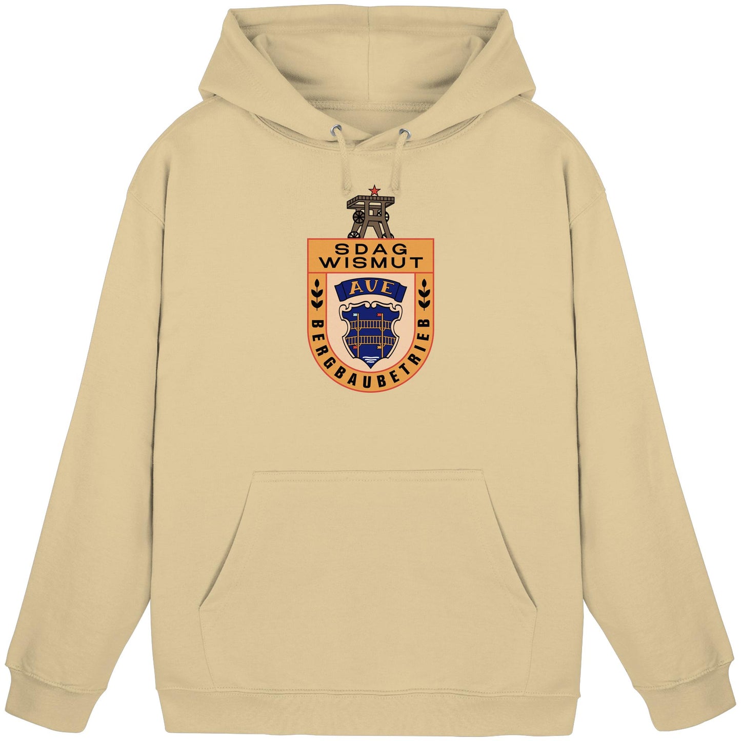 DDR Ostalgie Kapuze / Hoodie Unisex • SDAG WISMUT AUE - ABZEICHEN