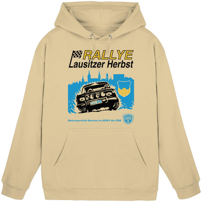 DDR Ostalgie Kapuze / Hoodie Unisex • RALLYE LAUSITZER HERBST, MOTORSPORTCLUB BAUTZEN