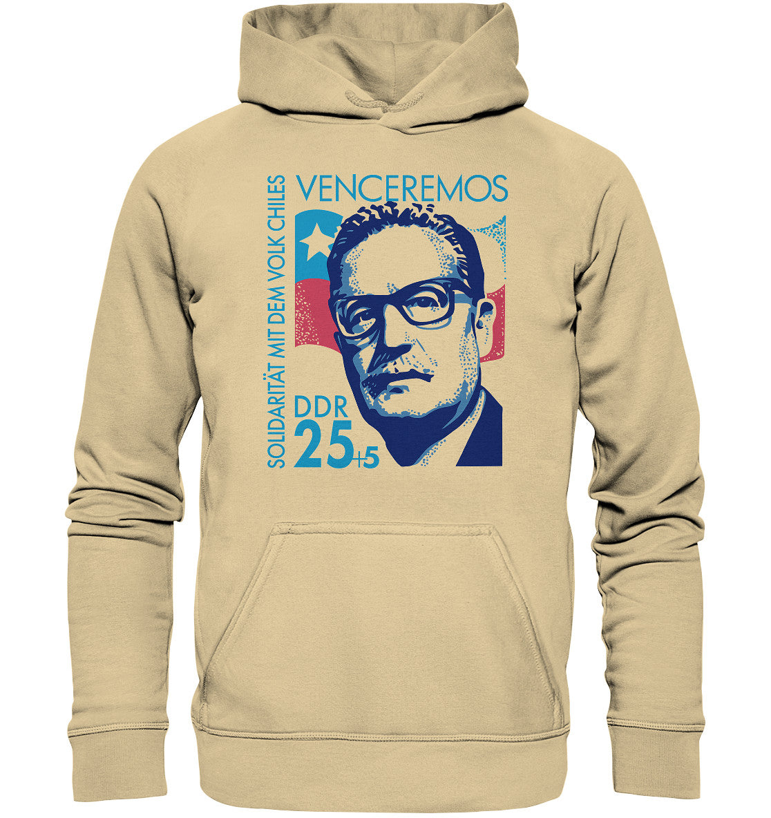 DDR Ostalgie Kapuze / Hoodie Unisex • SOLIDARITÄT MIT CHILE