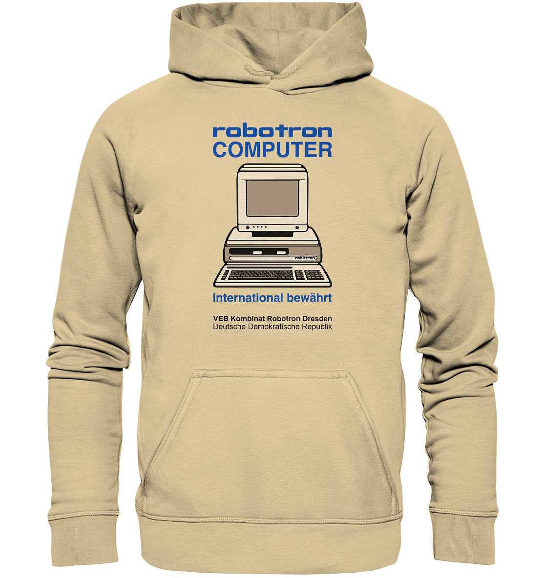 DDR Ostalgie Kapuze / Hoodie Unisex • ROBOTRON COMPUTER DRESDEN