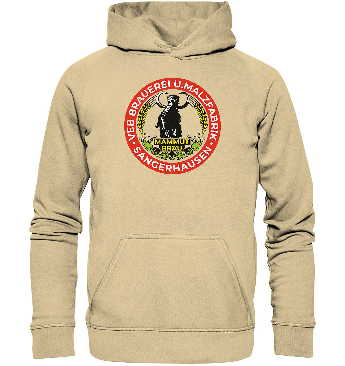 DDR Ostalgie Kapuze / Hoodie Unisex • VEB BRAUEREI SANGERHAUSEN - MAMMUT BRÄU