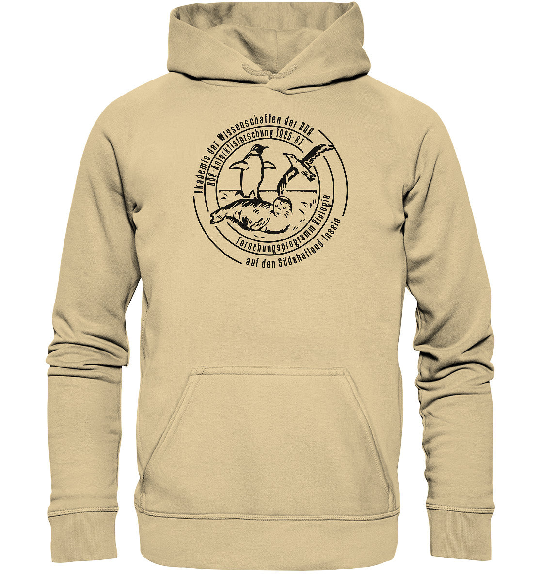 DDR Ostalgie Kapuze / Hoodie Unisex • ANTARKTISFORSCHUNG DER DDR - 1985-1987 - POSTSTEMPEL