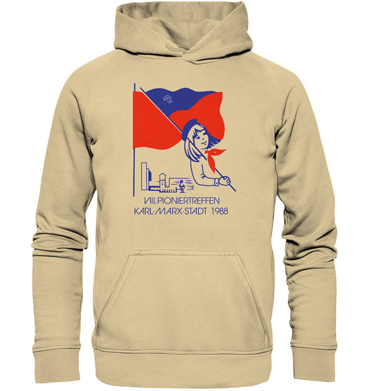 DDR Ostalgie Kapuze / Hoodie Unisex • 8. PIONIERTREFFEN KARL-MARX-STADT 1988
