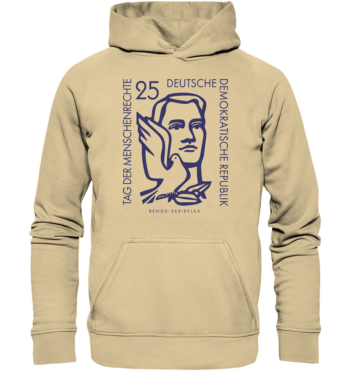 DDR Ostalgie Kapuze / Hoodie Unisex • DDR BRIEFMARKE - TAG DER MENSCHENRECHTE