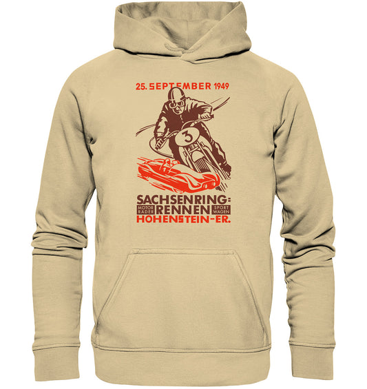 DDR Ostalgie Kapuze / Hoodie Unisex • SACHSENRING-RENNEN 1949
